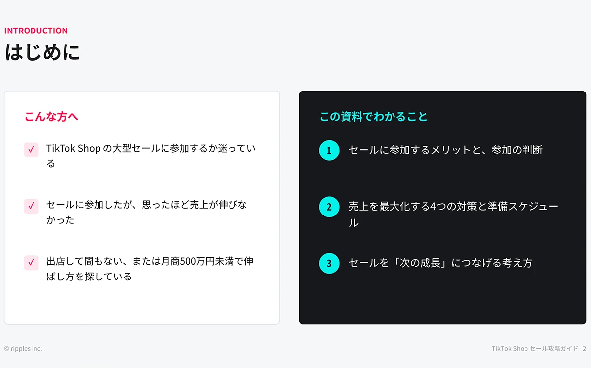 TikTok Shop セール攻略ガイド プレビュー 2 / 4